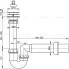 Alcaplast A800 50 mosogató csőszifon 6/4 col leeresztővel (A800-50)
