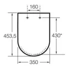 Roca The Gap SQUARE Softclose WC ülőke (régi csz:A801472004) A80147200B