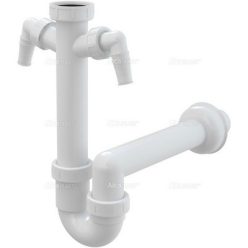   Alcaplast A82 40 mosogató csőszifon 6/4 col 2 csatlakozóval (A82-40)