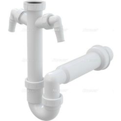   Alcaplast A82 50 mosogató csőszifon 6/4 col 2 csatlakozóval (A82-50)