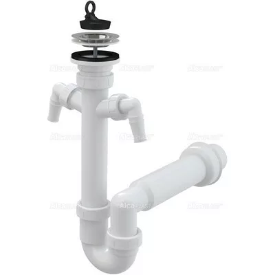 Alcaplast A820 50 mosogató csőszifon 6/4 col leeresztővel 2 csatlakozóval (A820-50)