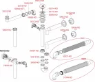 Alca A820-DN50 csőszifon – DN70 leeresztő ráccsal, 2 csatlakozóval (mosogatógép, mosógép), Ø50 kimenet (A820-DN50)