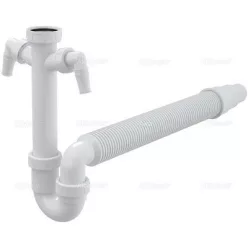   Alcaplast A84 flexi mosogató csőszifon 6/4 col 2 csatlakozóval (A84)