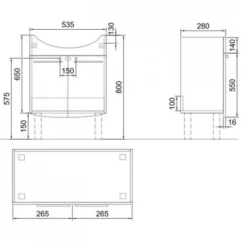 ALFÖLDI Saval 2.0 mosdószekrény mosdóval 60 cm komplett A897 E4 01