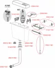 Alca A930-H-3/8" WC tartály UNI DUAL univerzális, fehér (A930-H-3/8")