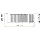 Alcaplast A97 flexi bekötőcső 285mm-500mm WC-hez (A97)