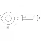 Ferro Grace szappantartó üvegtállal króm AC02 képe