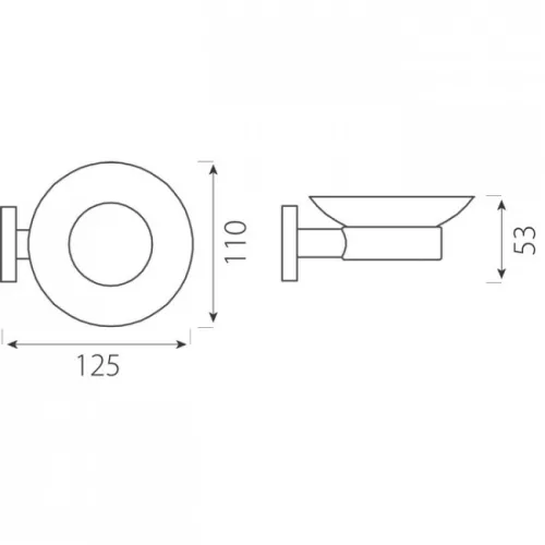 Ferro Grace szappantartó üvegtállal króm AC02 képe