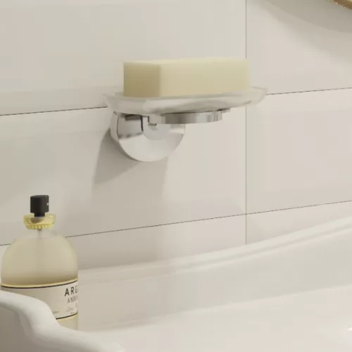 Ferro Grace szappantartó üvegtállal króm AC02