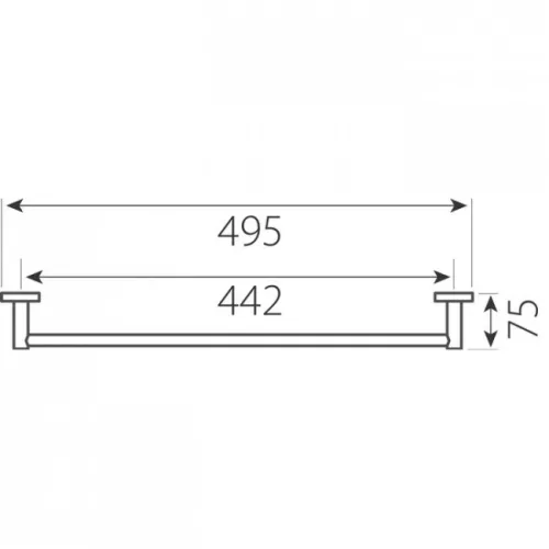 Ferro Grace törölközőtartó rúd 45cm króm AC07 képe
