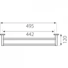 Ferro Grace dupla törölközőtartó rúd 45cm króm AC08