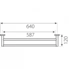 Ferro Grace dupla törölközőtartó rúd 60 cm króm (AC10)