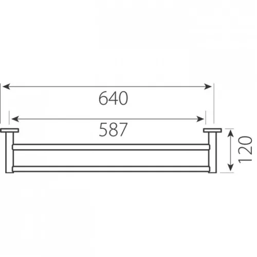 Ferro Grace dupla törölközőtartó rúd 60 cm króm (AC10)