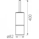 Ferro Grace álló WC kefe króm AC17
