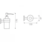 Ferro Grace üveg szappanadagoló króm AC34
