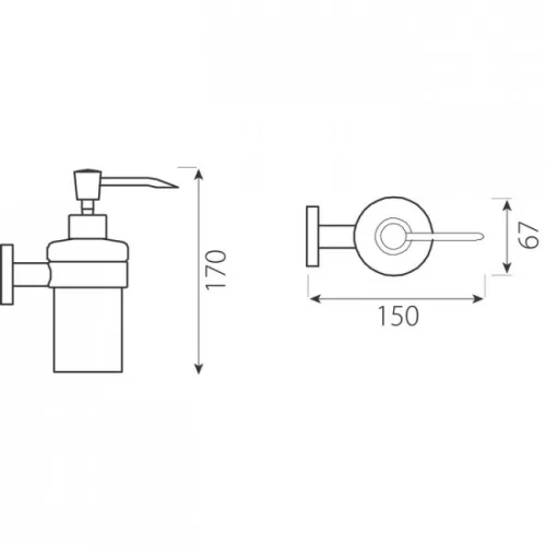Ferro Grace üveg szappanadagoló króm AC34
