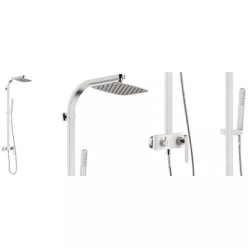 Wellis Cascade zuhanyszett komplett króm fehér ACS0220