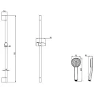 Wellis Mamba zuhanyszett 70 cm rúd fekete ACS0274