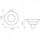 Ferro Audrey szappantartó üvegtállal króm AD02 képe