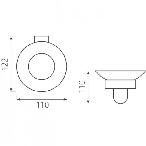 Ferro Audrey szappantartó üvegtállal króm AD02 képe