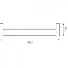 Ferro Audrey dupla törölközőtartó rúd 45 cm króm AD08