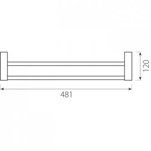 Ferro Audrey dupla törölközőtartó rúd 45 cm króm AD08