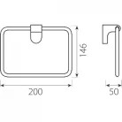 Ferro Audrey törölközőtartó gyűrű króm AD11 képe