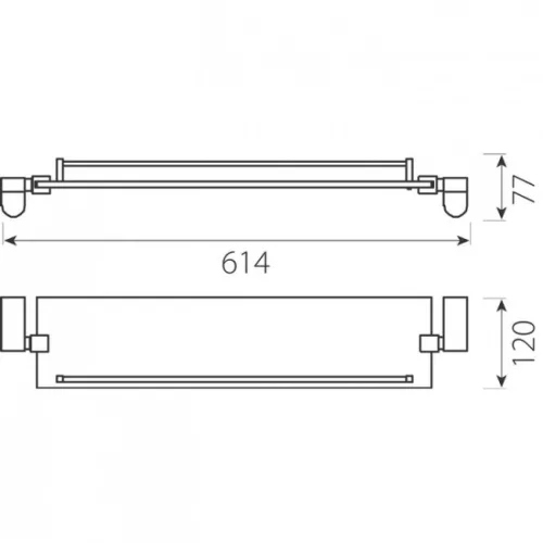 Ferro Audrey üveg piperepolc 46 cm AD13