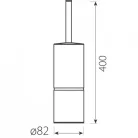 Ferro Audrey álló WC kefe króm AD17 képe