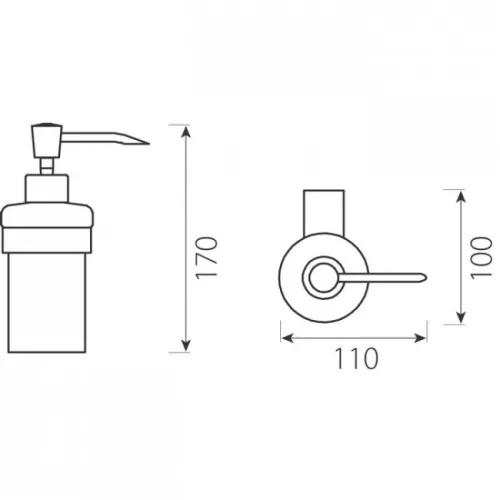 Ferro Audrey üveg szappanadagoló króm AD34 képe