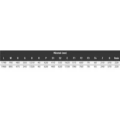 Wellis Michigan akril egyenes kád 180 cm lábbal AK00451