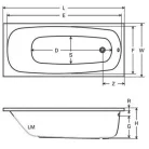 Wellis Como akril egyenes kád 160 cm lábbal AK00555