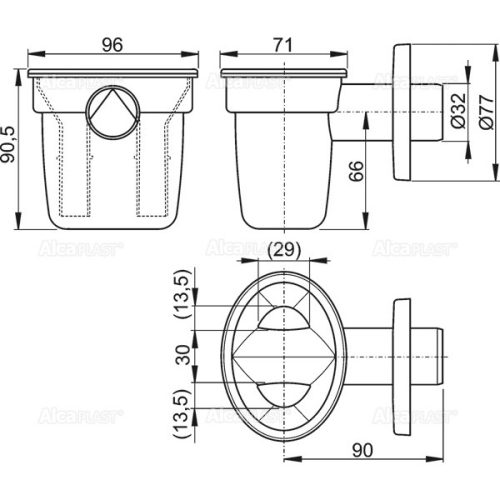 Alcaplast AKS1 bojler szifon AKS1