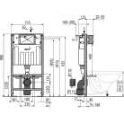 Alcaplast AM101 1000 mm Sádromodul beépíthető WC tartály szerelőkerettel fali WC részére (AM101-1000)