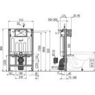 Alcaplast AM101 850 mm Sádromodul beépíthető WC tartály szerelőkerettel fali WC részére (AM101-850)