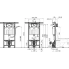 Alcaplast AM102 1120V Jádromodul beépíthető WC tartály panelba szellőzésses AM102/1120V