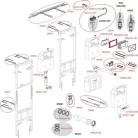 Alcaplast AM102 850 mm szerelőkeretes WC tartály panel lakásba (AM102-850)