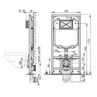 Alcaplast AM1101 beépíthető WC tatály szerelőkerettel 1200 mm EXTRA vékony (AM1101-1200)