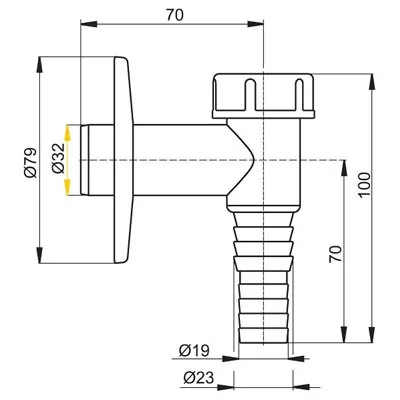 Alcaplast APS1 külső mosógép szifon króm (APS1)