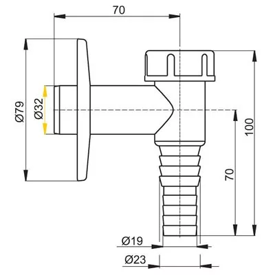 Alcaplast APS2 külső mosógép szifon  fehér (APS2)