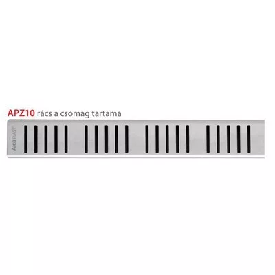 Alcaplast APZ10 550 zuhanyfolyóka szegéllyel KOMPLETT (APZ10-550)