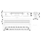 Alcaplast APZ1001-650 zuhanyfolyóka peremmel perforált rácsokhoz (APZ1001-650)