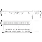Alcaplast APZ101 1050 zuhanyfolyóka szegéllyel (APZ101-1050)
