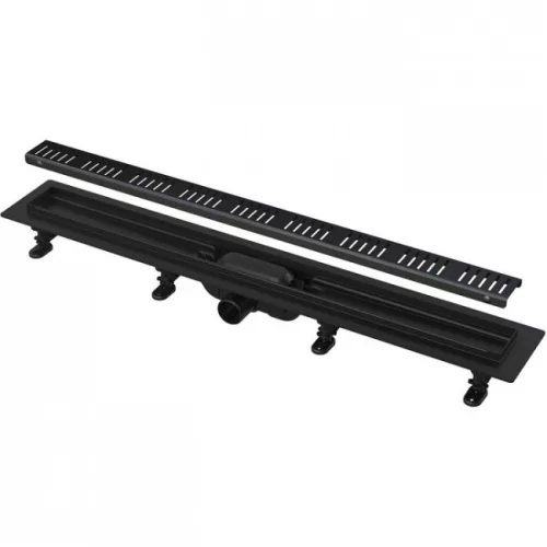 Alcaplast APZ10 fekete zuhanyfolyóka szett 550 APZ10BLACK 550M rajza
