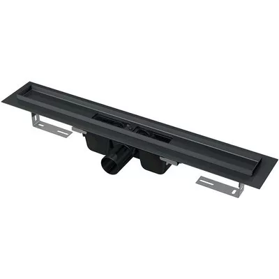 Alcaplast APZ1Black zuhanyfolyóka peremmel rácshoz