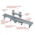 Alcaplast APZ22 750 zuhanyfolyóka rozsdamentes szegéllyel (APZ22-750)