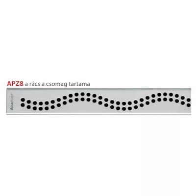 Alcaplast APZ8 550 zuhanyfolyóka szegéllyel KOMPLETT (APZ8-550)