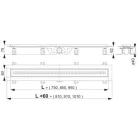 Alcaplast APZ9 750 zuhanyfolyóka szegéllyel KOMPLETT (APZ9-750)