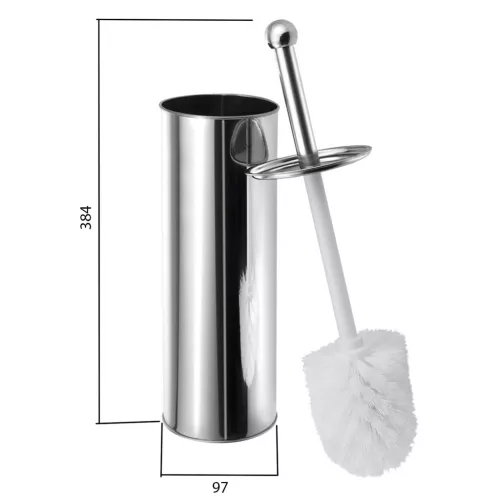 AQUALINE SIMPLE LINE WC-kefe, átm.:100x375mm, fényes inox (04065F)