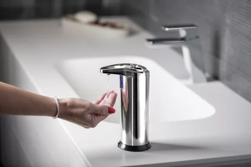 AQUALINE automata szappanadagoló, 240ml, 74x184x113mm, fényes inox (06672)